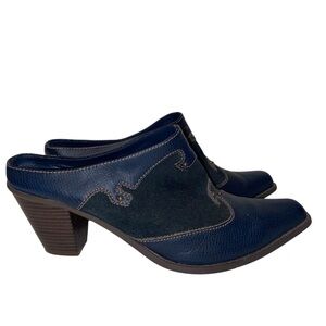 Western Boots Shoes Womens Sz  11 Leather Suede Mules Heels Cowgirl Cowboy Rodeo